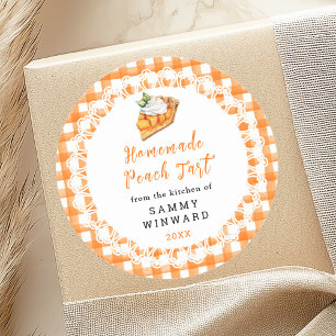 Homemade Peach Tart Food Label