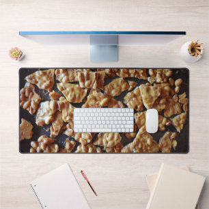 Homemade Peanut Brittle Candy Art Desk Mat Pad