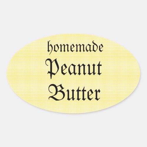 Homemade Peanut Butter in a Jar Label