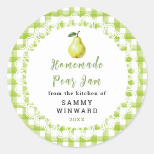 Homemade Pear Jam Jar Label