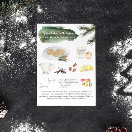 Homemade Pecan Pralines Recipe  Holiday  Postcard