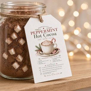 Homemade Peppermint Hot Cocoa Christmas Gift Tags