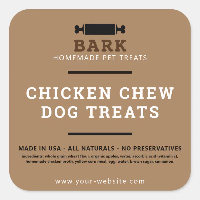 Homemade pet dog treats product labels stickers | Zazzle homemade-pet-dog-treats-product-labels-stickers-zazzle