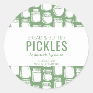 Homemade Pickle Round Sticker