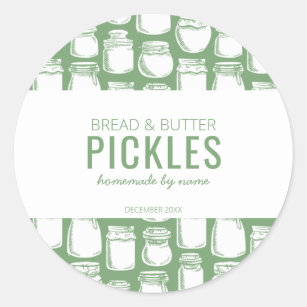 Homemade Pickle Round Sticker