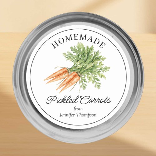 Homemade Pickled Carrot Jar Sticker