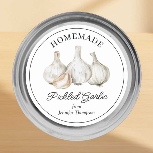 Homemade Pickled Garlic Jar Sticker