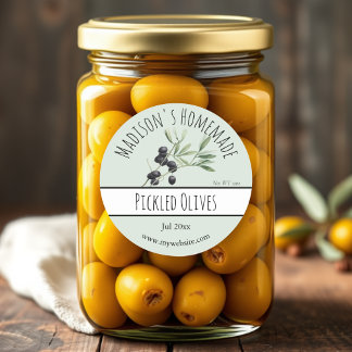 Homemade Pickled Olives Labels
