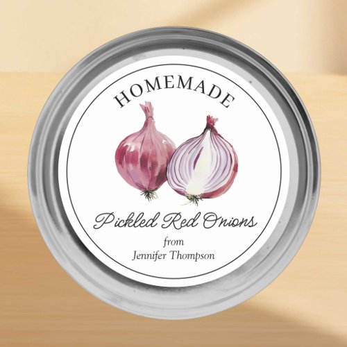 Homemade Pickled Red Onion Jar Sticker