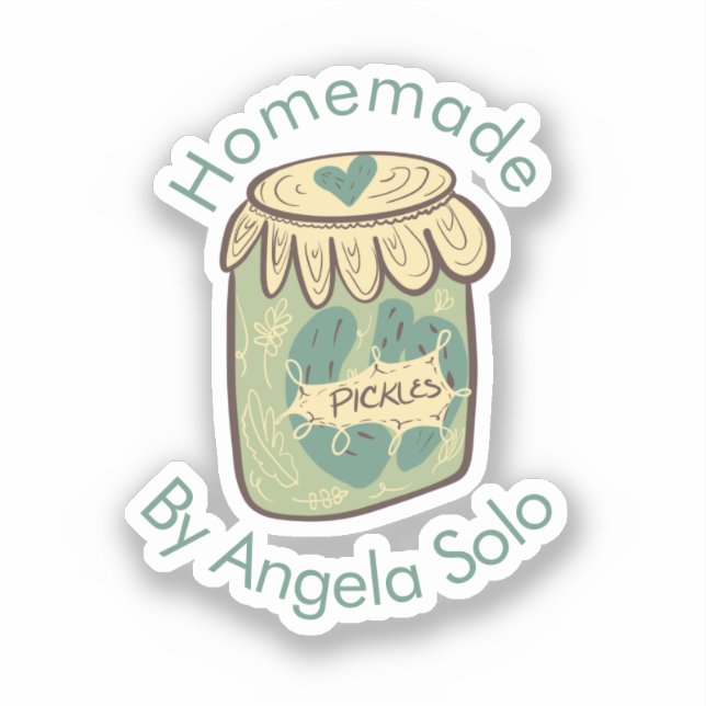 Homemade Pickles Branding Business  Sticker (Front)