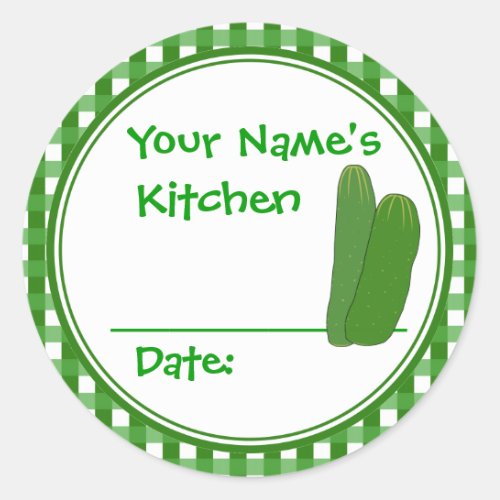 Homemade Pickles Canning Jar Lid Labels Stickers