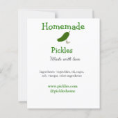 Homemade pickles made with love add text website (Back)