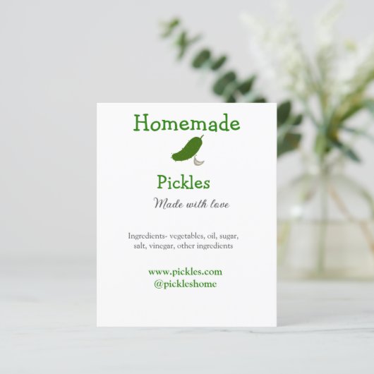 Homemade pickles made with love add text website (Standing Front)