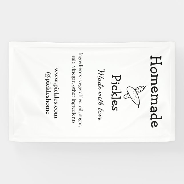Homemade pickles made with love add text website banner (Horizontal)