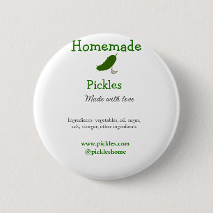 Homemade pickles made with love add text website button