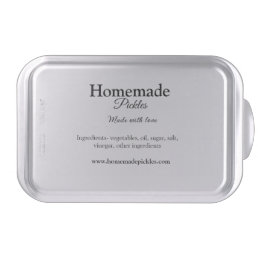Homemade pickles made with love add text website cake pan