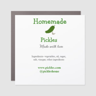 Homemade pickles made with love add text website car magnet
