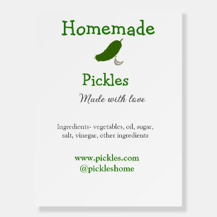 Homemade pickles made with love add text website foam board