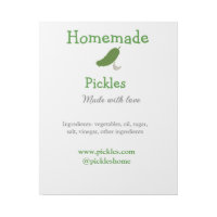 Homemade pickles made with love add text website