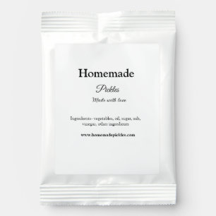 Homemade pickles made with love add text website hot chocolate drink mix