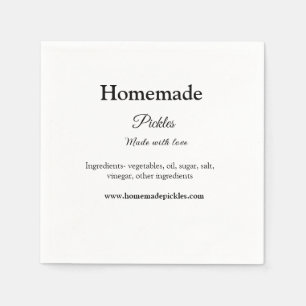 Homemade pickles made with love add text website napkins
