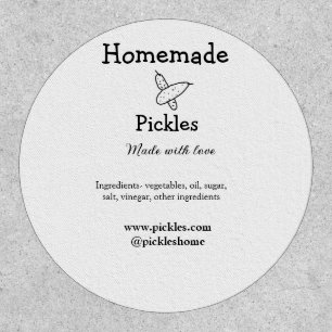 Homemade pickles made with love add text website patch