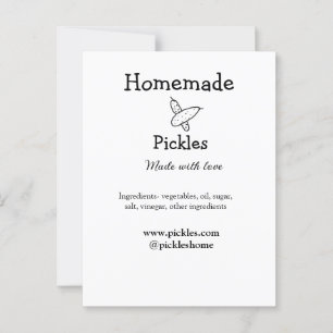 Homemade pickles made with love add text website postcard
