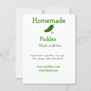 Homemade pickles made with love add text website postcard