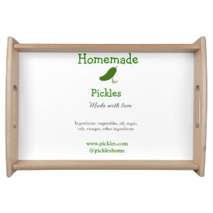Homemade pickles made with love add text website serving tray