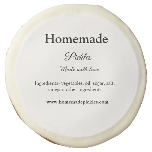Homemade pickles made with love add text website sugar cookie