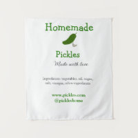 Homemade pickles made with love add text website