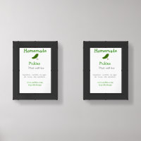 Homemade pickles made with love add text website