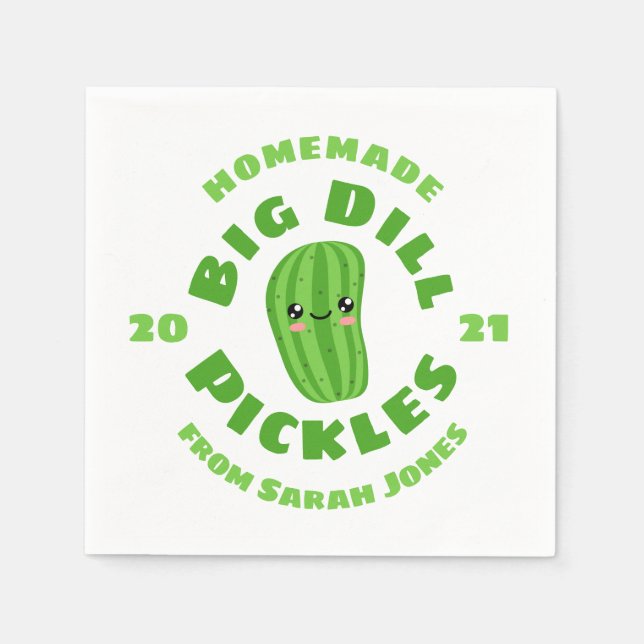 Homemade pickles napkins (Front)