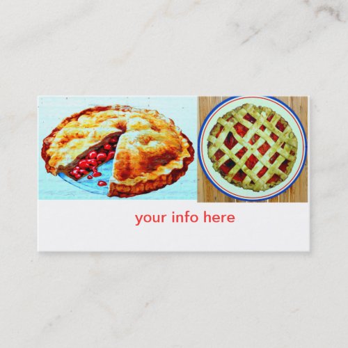 homemade pies business card