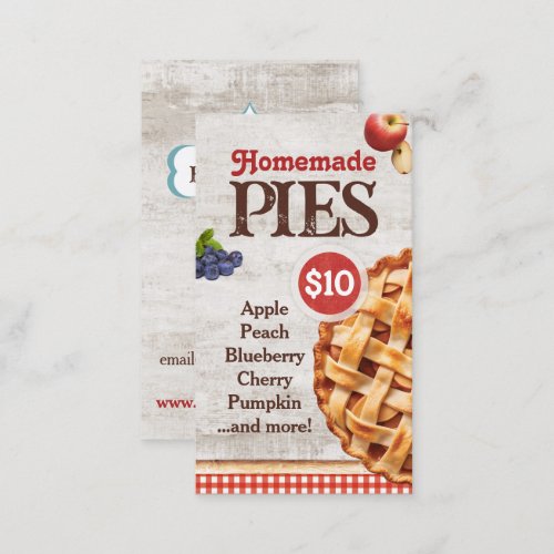 Homemade Pies Business Card