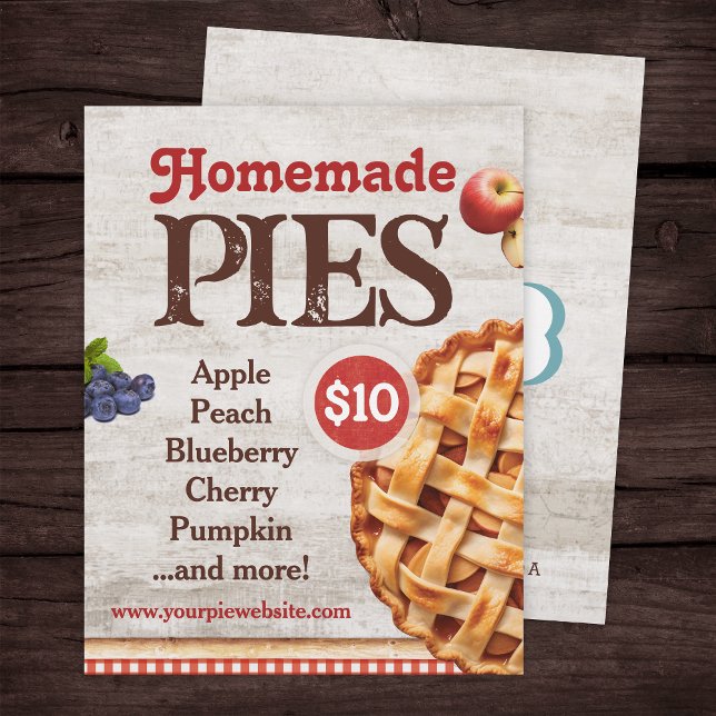 Homemade Pies Menu Flyer Template (Creator Uploaded)