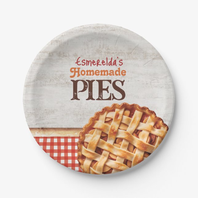 Homemade Pies Paper Plates (Front)