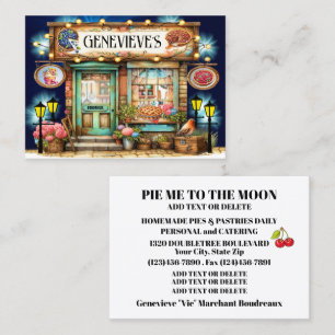 Homemade Pies, Pastries, Bakery Business Card