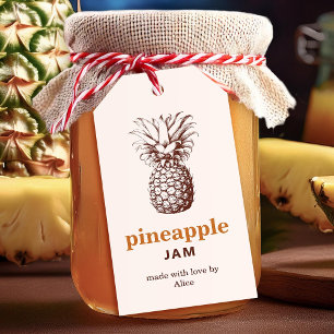 Homemade Pineapple jam with custom colors Gift Tags