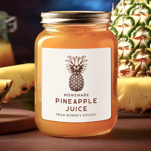 Homemade Pineapple Juice Canning Jar Labels