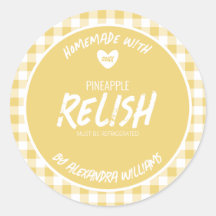 Homemade Pineapple Relish Classic Round Sticker