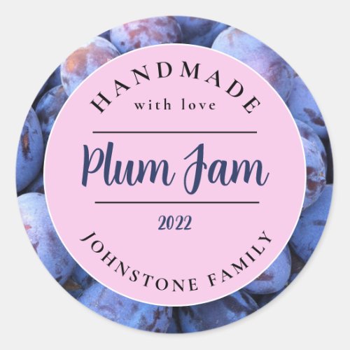 Homemade Plum Jam Stickers