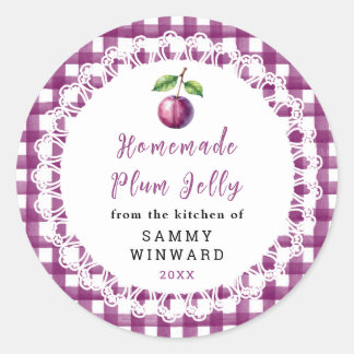 Homemade Plum Jelly Jar Label