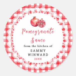 Homemade Pomegranate Sauce Label