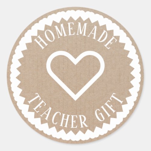 Homemade Product Rustic Vintage Heart Craft Label