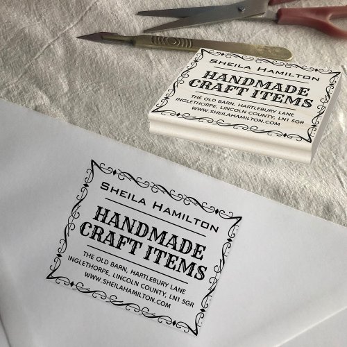 Homemade Products Label Rubber Stamp