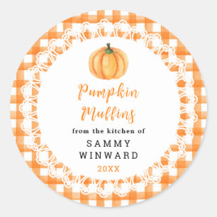 Homemade Pumpkin Muffins Label