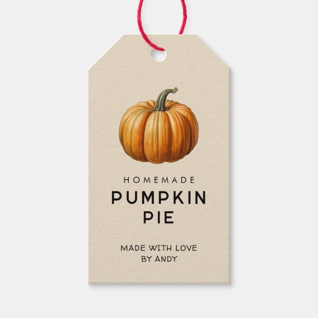 Homemade Pumpkin pie label (Front)