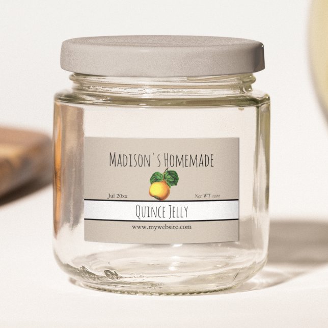 Homemade Quince Jelly Labels (Creator Uploaded)