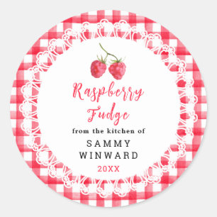 Homemade Raspberry Fudge Label